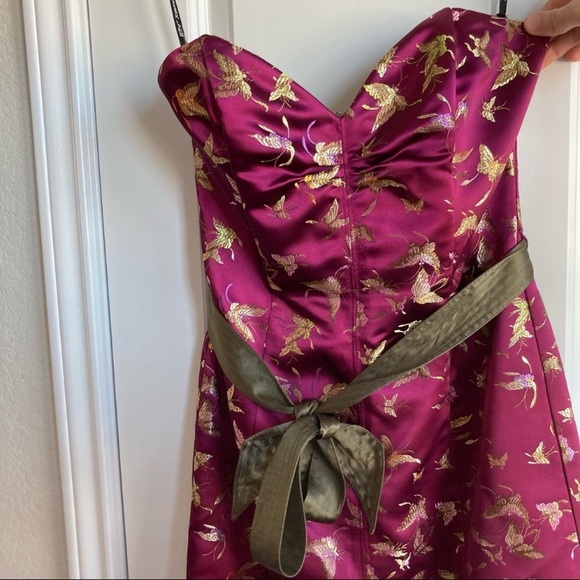Betsey Johnson butterfly strapless midi y2k dress - Picture 3 of 11